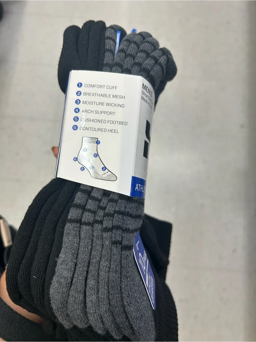 Hind Men's Athletic Quarter Socks 10 Pairs